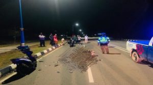 Dua Motor Beat Tabrakan di Jalan Dompak Tanjungpinang, Satu Tewas