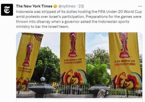 The New York Times Sorot Kegagalan Indonesia Piala Dunia U20 Gara Gara Seorang Gubernur