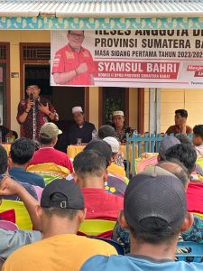Anggota DPRD Sumbar Syamsul Bahri Serap Aspirasi Masyarakat di Banjar Jaya Kecamatan Ranah Batahan