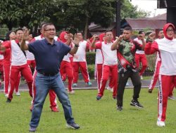 Wakili Pj Walikota Payakumbuh Jasman, Sekda Rida Pimpin Olahraga bersama Forkopimda